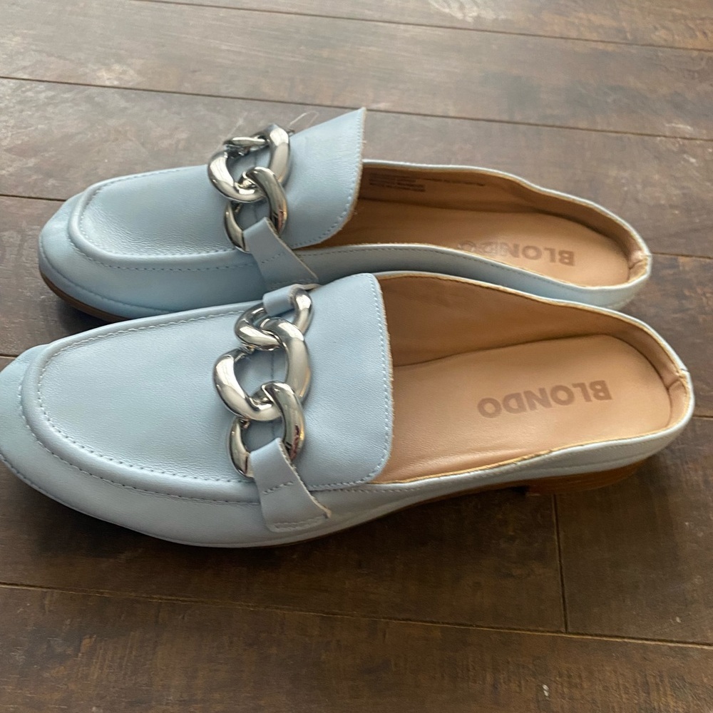 Blonde Bryce blue loafers - Picture 6 of 13